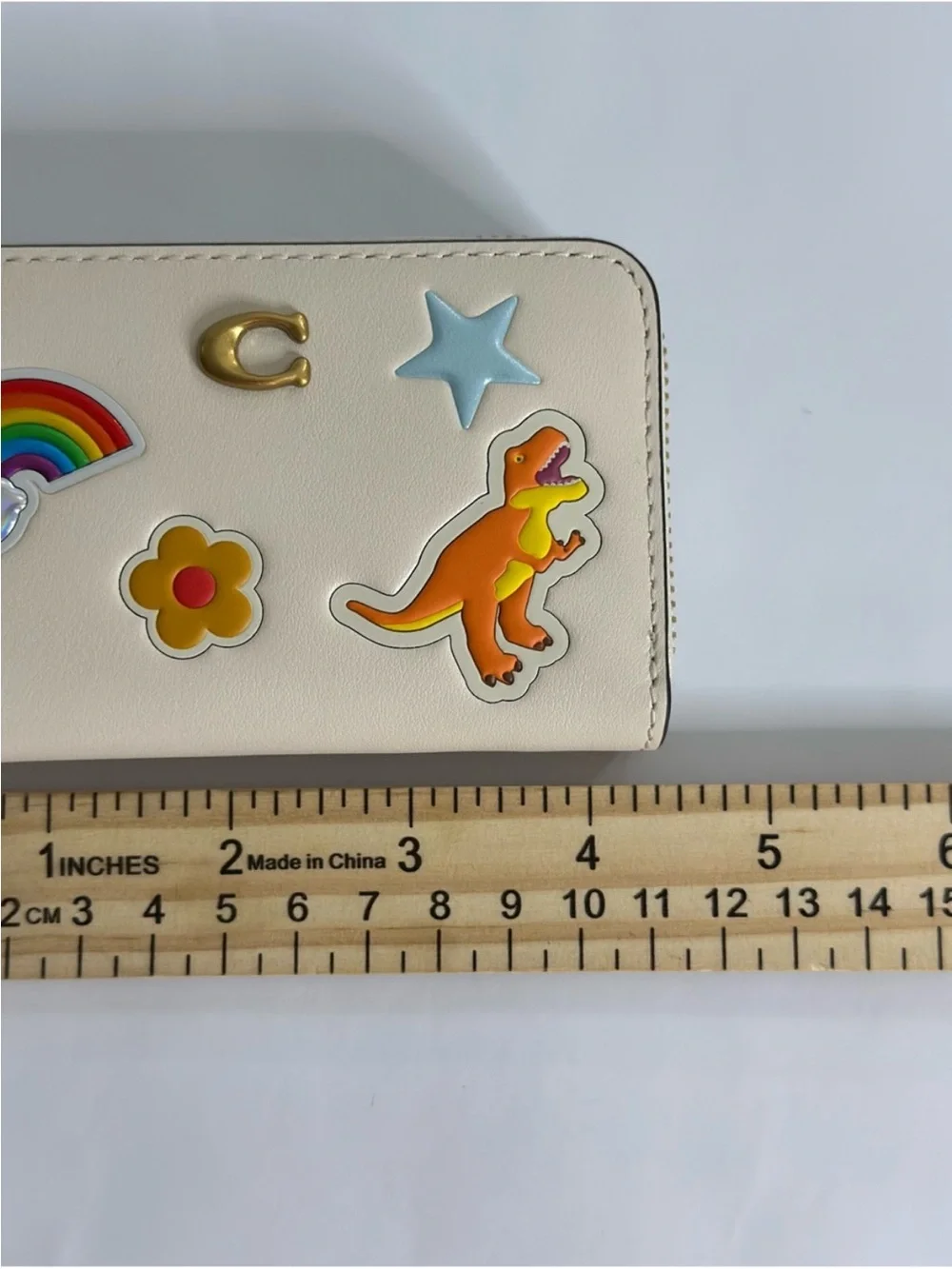 Coach Small Zip Around Card Case with Sticker Print  #CCD21